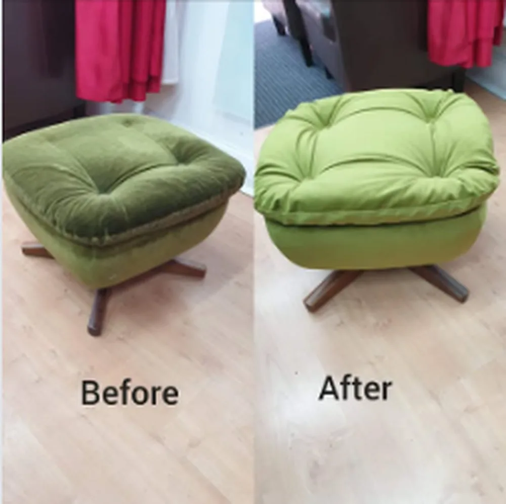 Stool, before and after